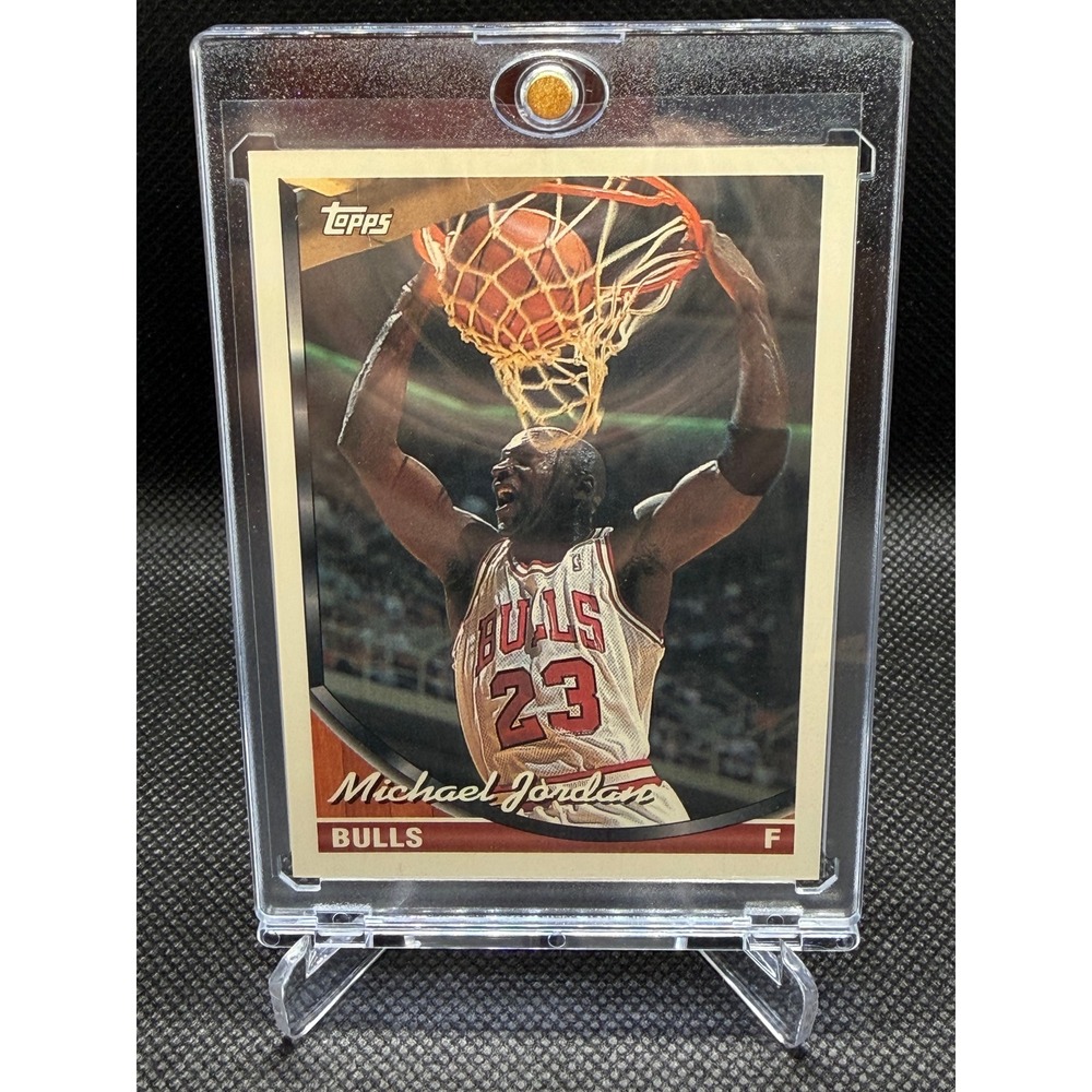 1993-94 Topps Michael Jordan 23 Chicago Bulls Basketball Card NM+ SC313